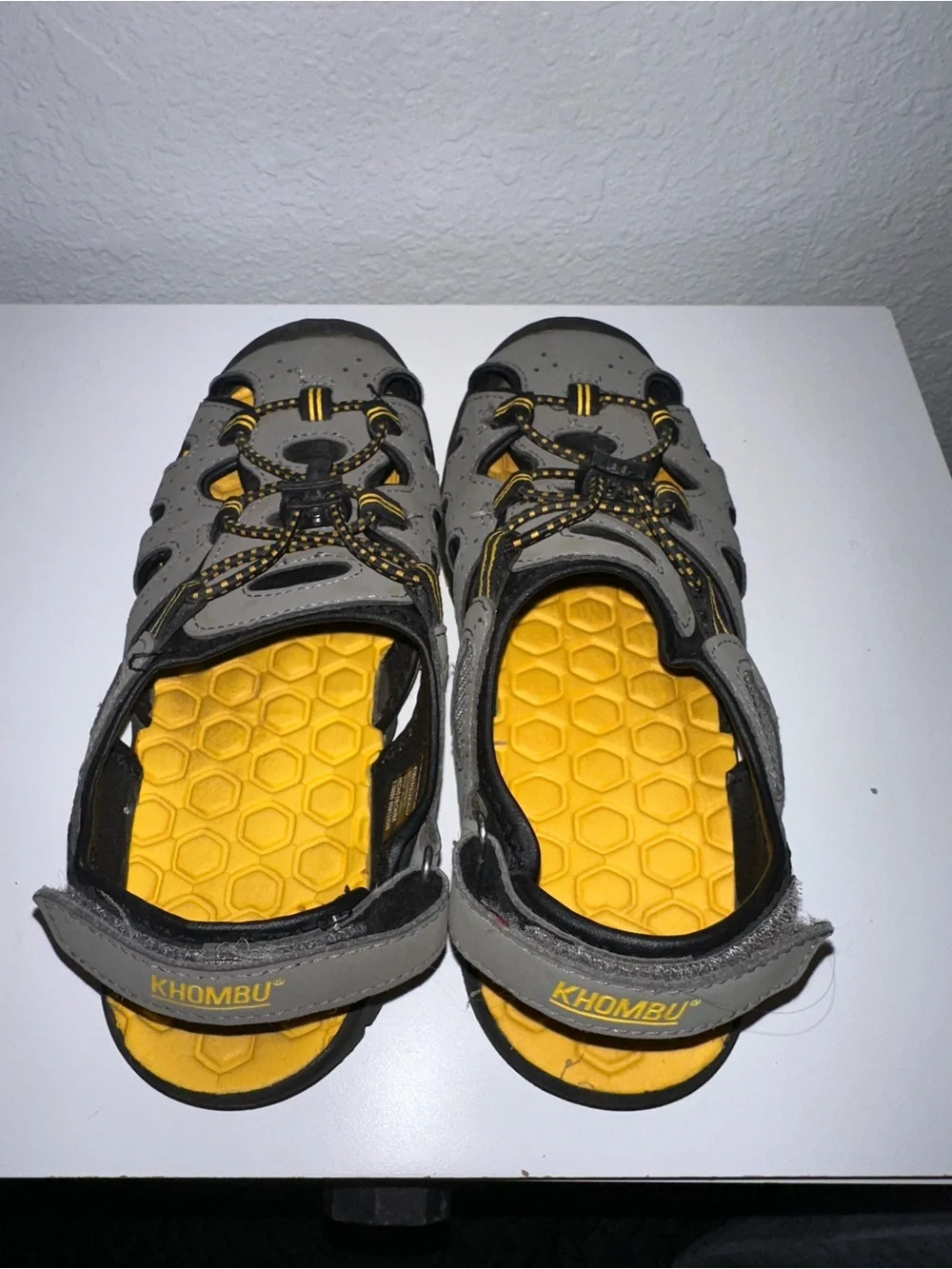 Khombu Gray and Yellow Kids Water Shoes